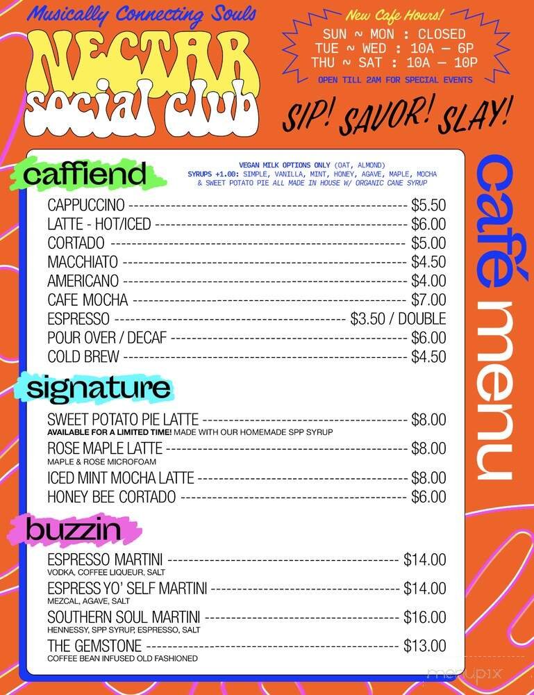 Menu page 1