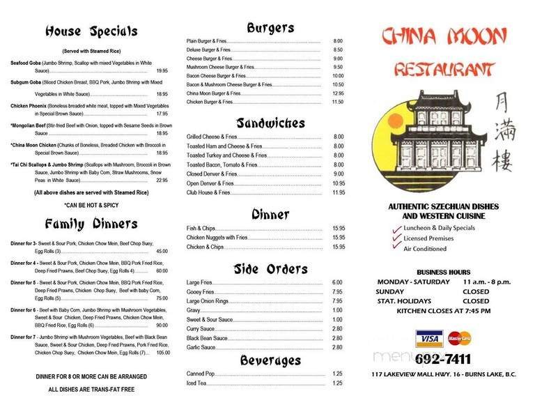 Menu page 1