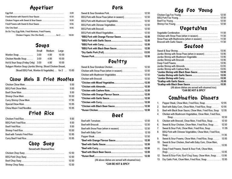 Menu page 2