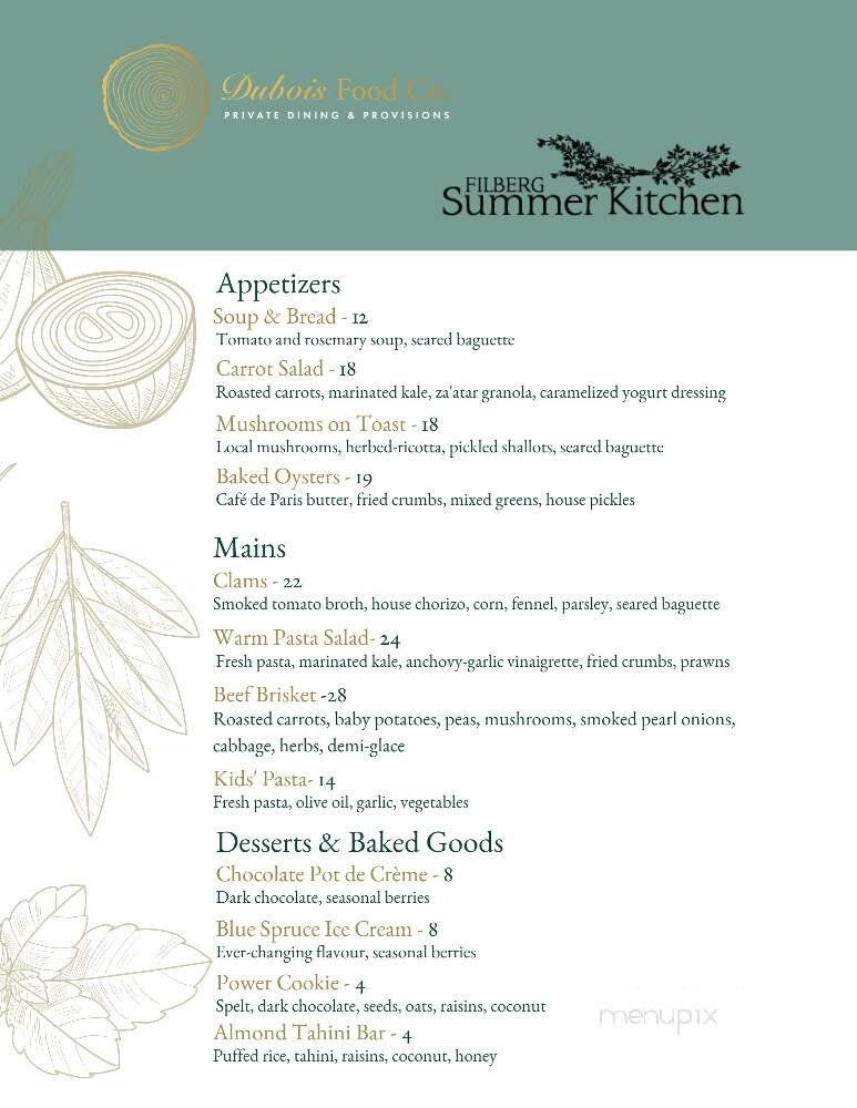 Menu page 1