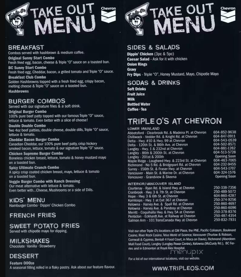 Menu page 1
