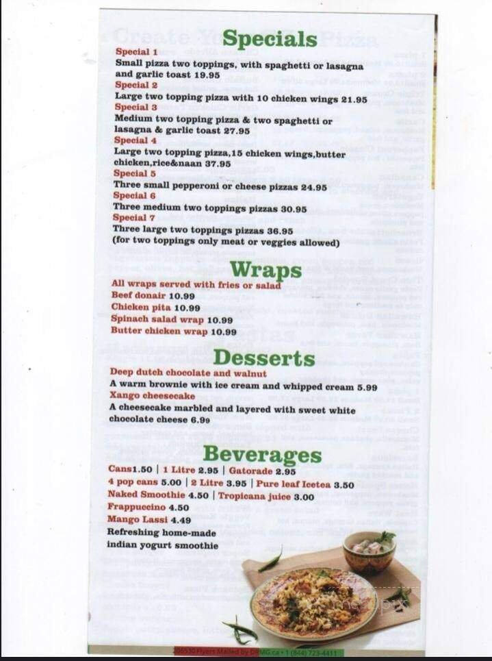 Menu page 1