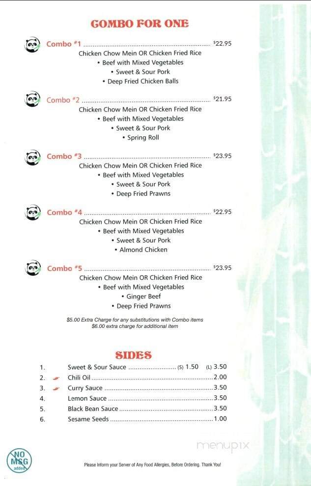 Menu page 1