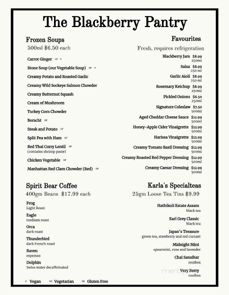 Menu page 1