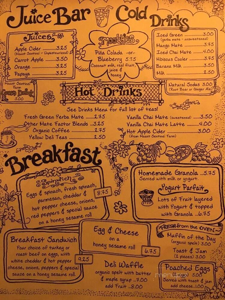 Menu page 1