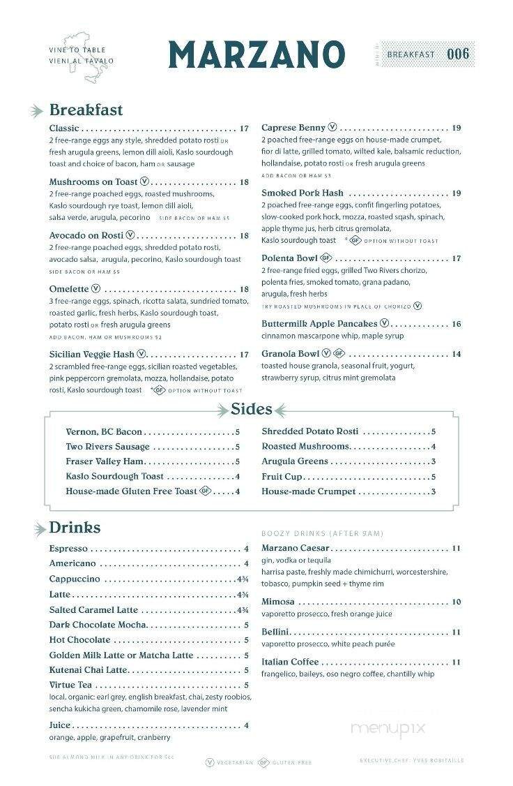 Menu page 1