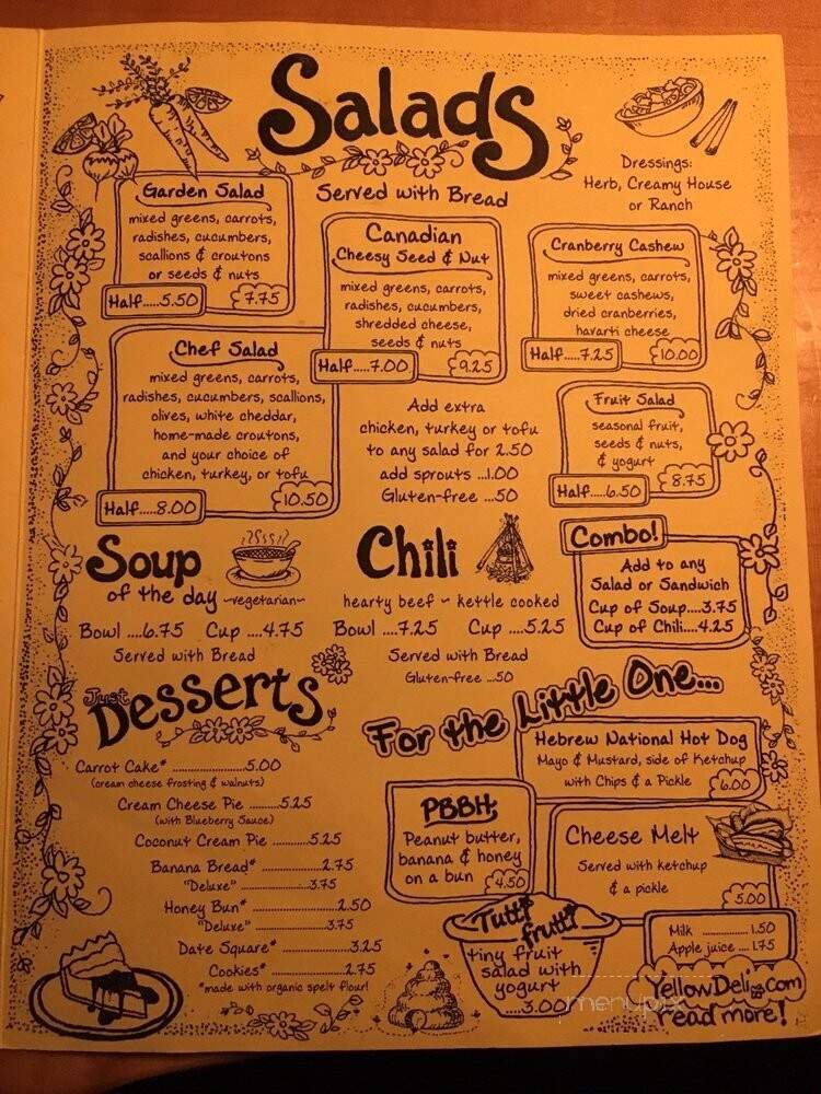 Menu page 1