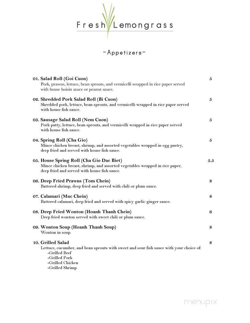 Menu page 1