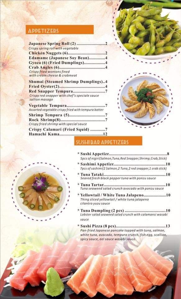 Menu page 1