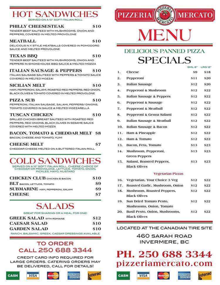 Menu page 1