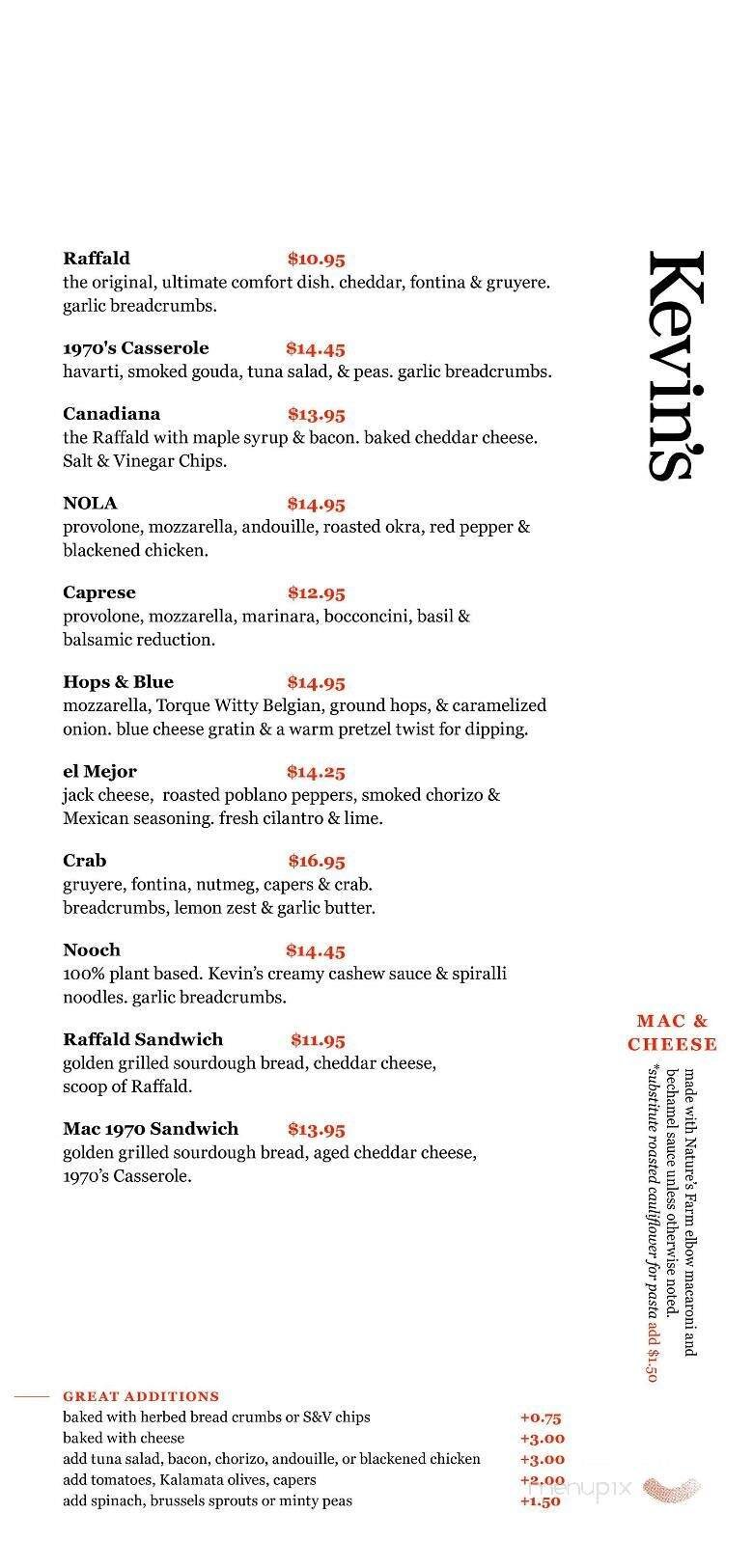 Menu page 1