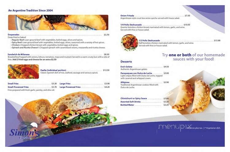Menu page 2