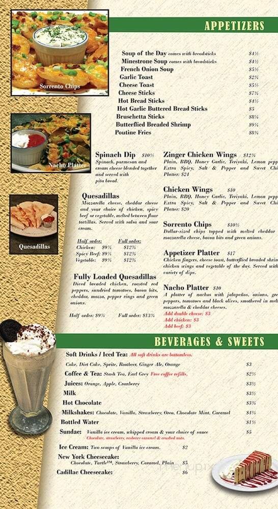 Menu page 1