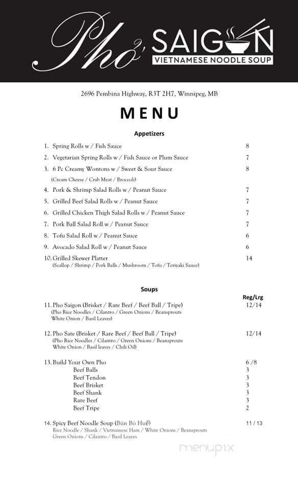 Menu page 1