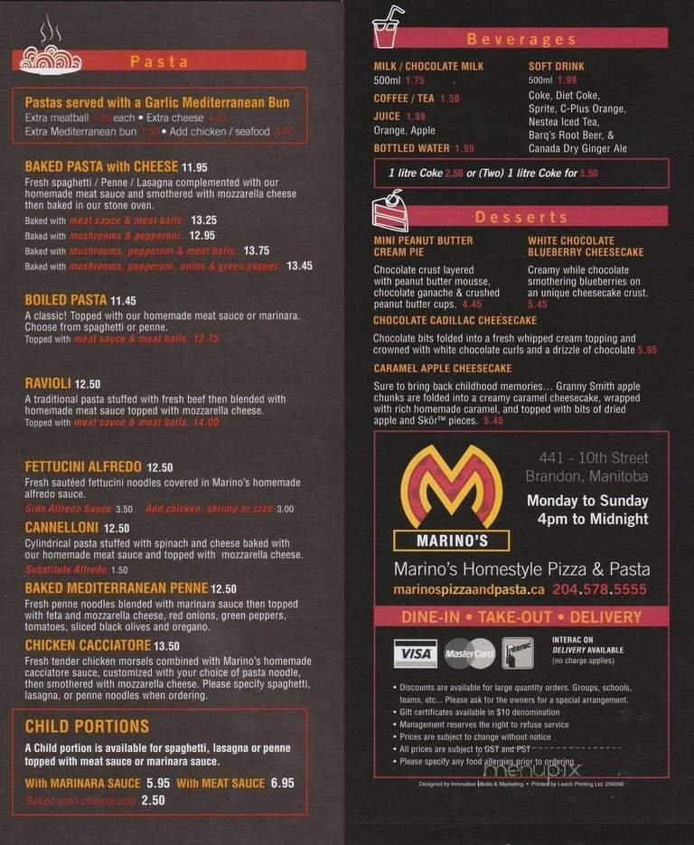 Menu page 2