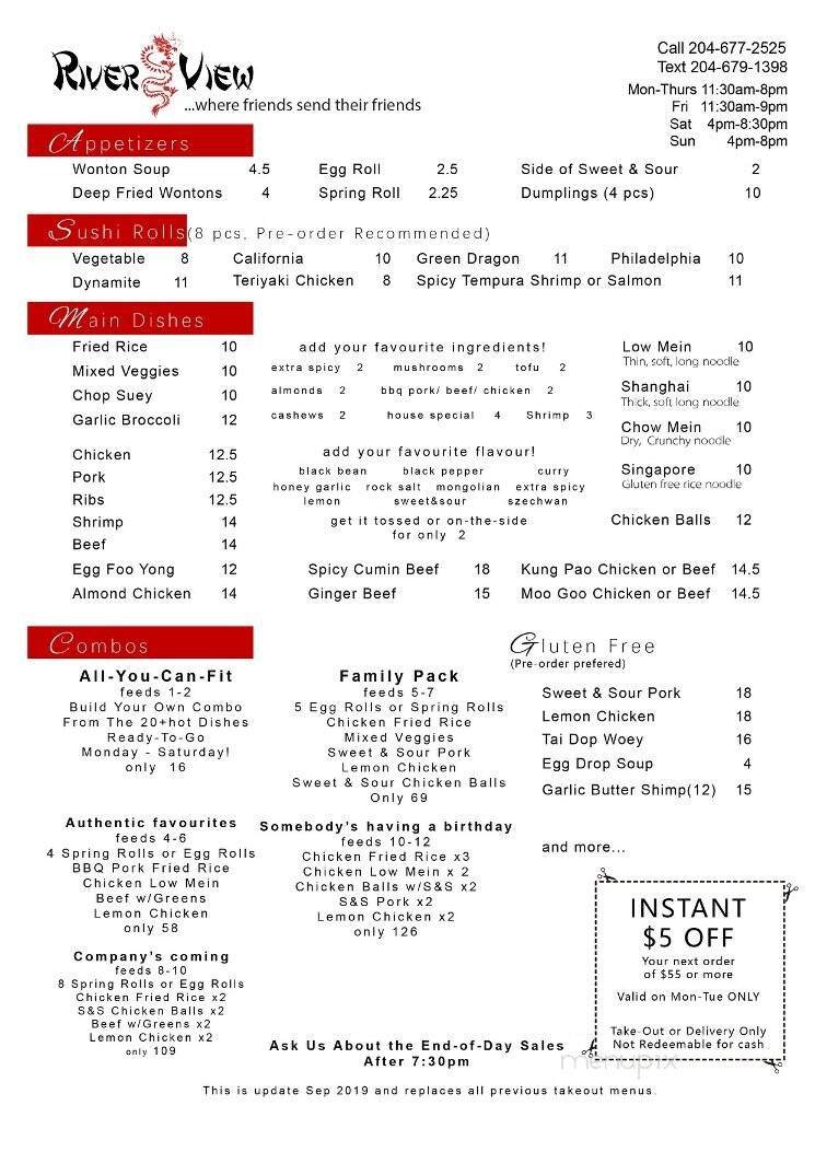 Menu page 1