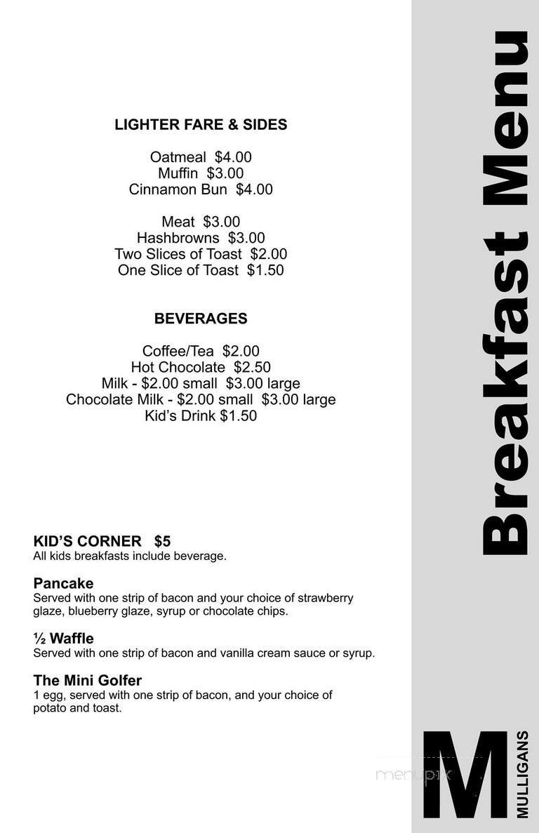 Menu page 1