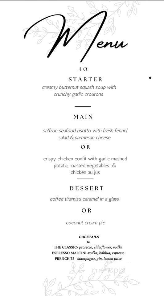 Menu page 1