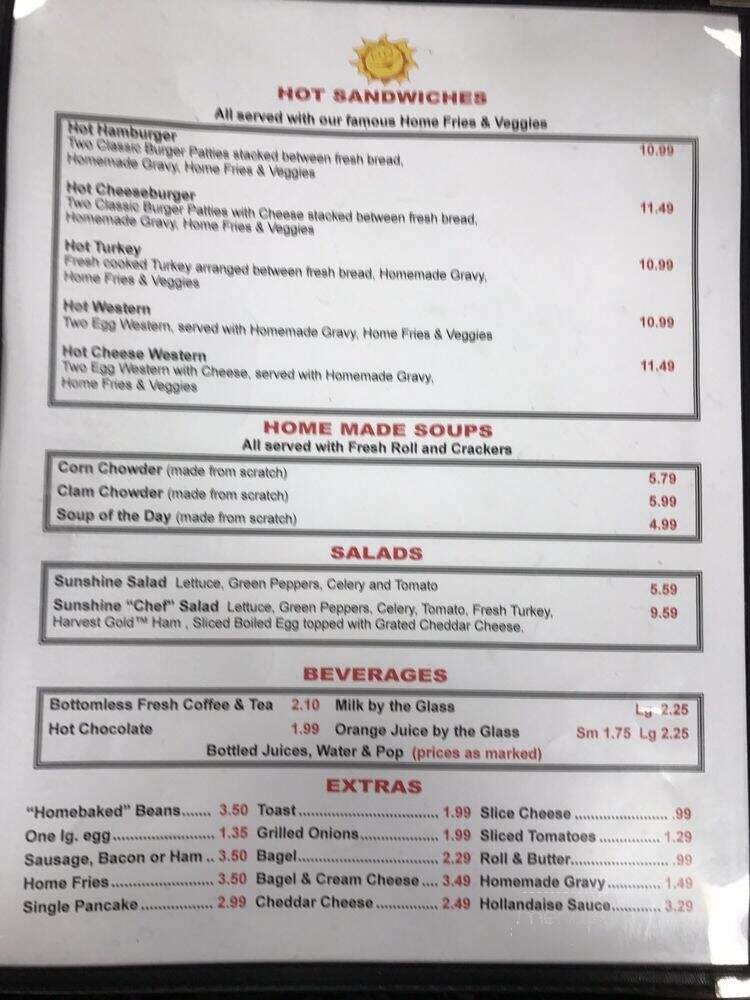Menu page 1