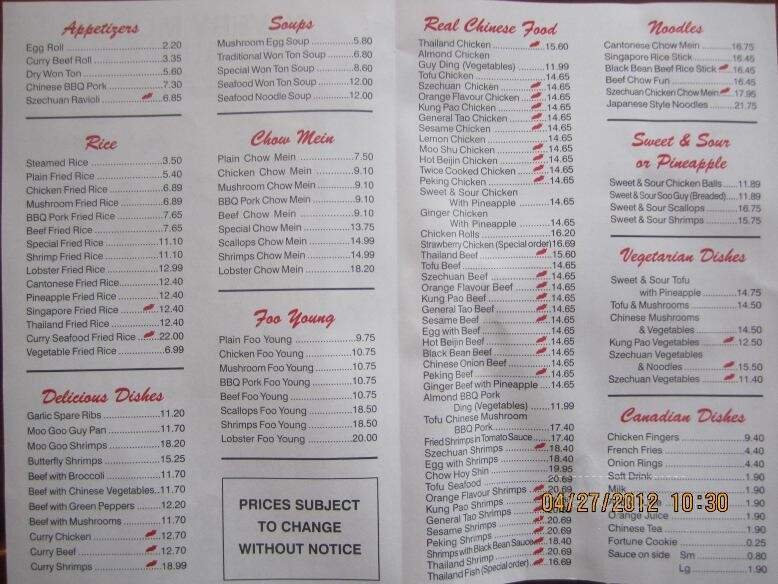Menu page 2