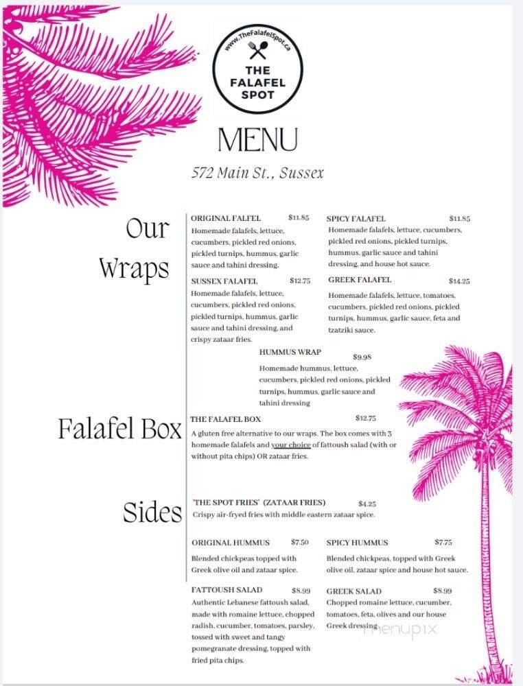 Menu page 1