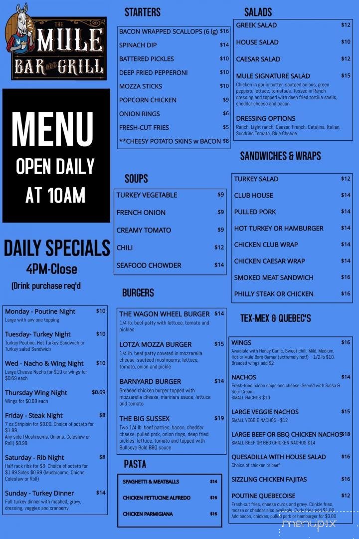 Menu page 1