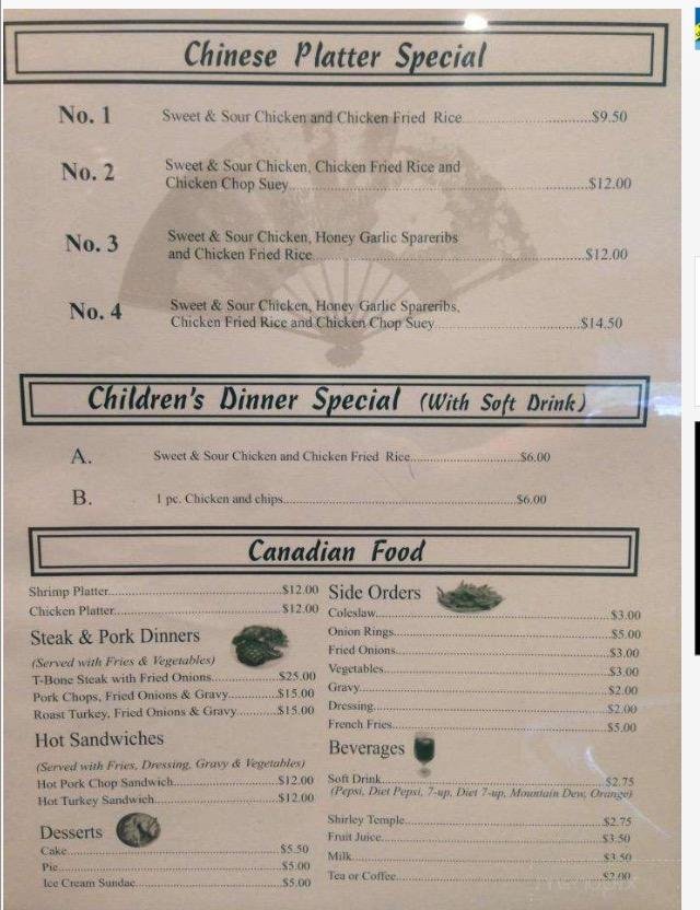 Menu page 1