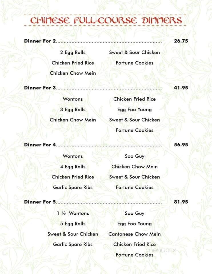 Menu page 1