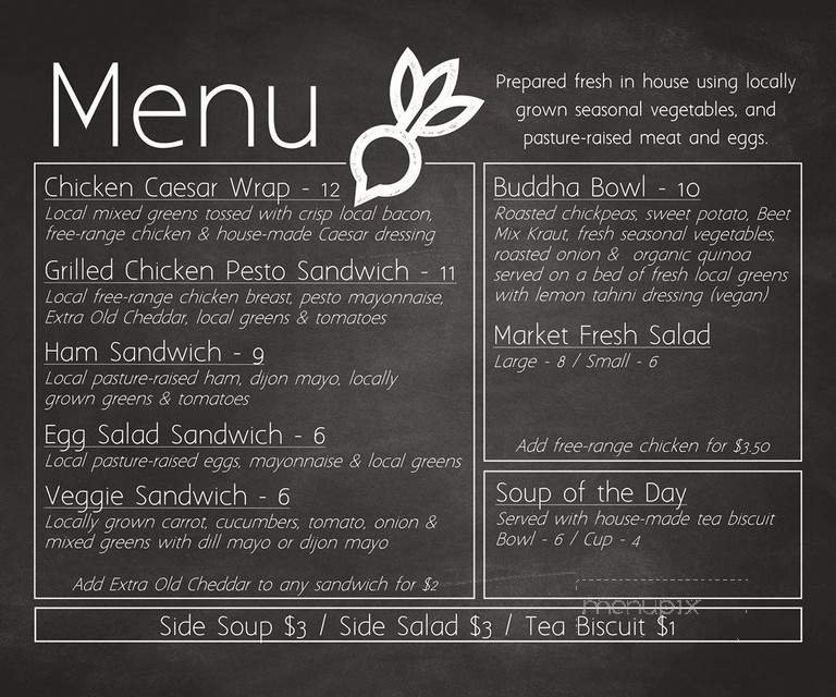 Menu page 1