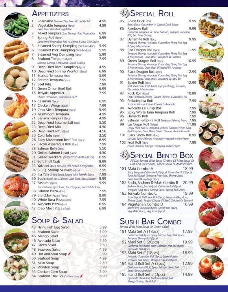 Menu page 1