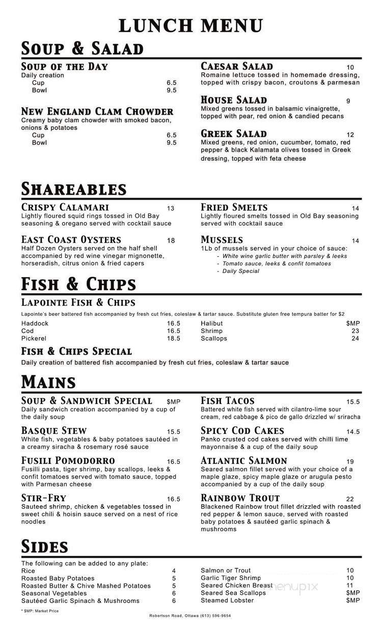 Menu page 1