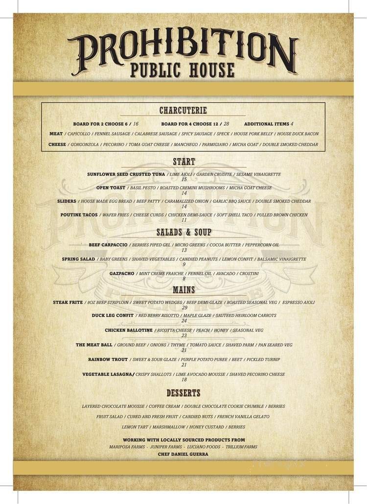 Menu page 1