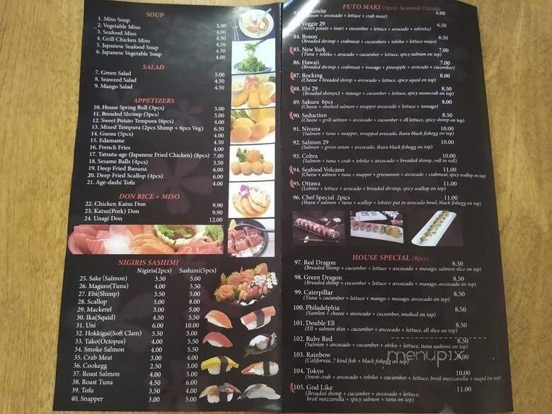 Menu page 2