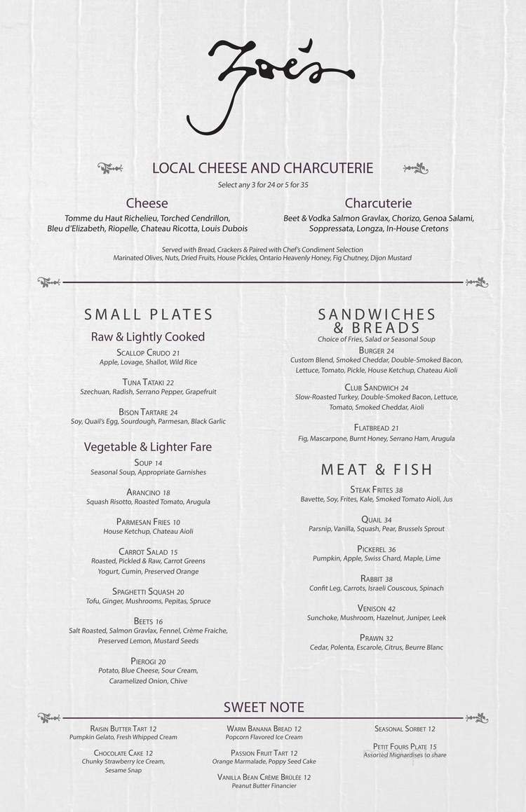 Menu page 1