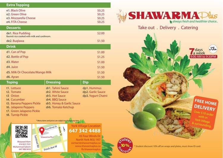 Menu page 1