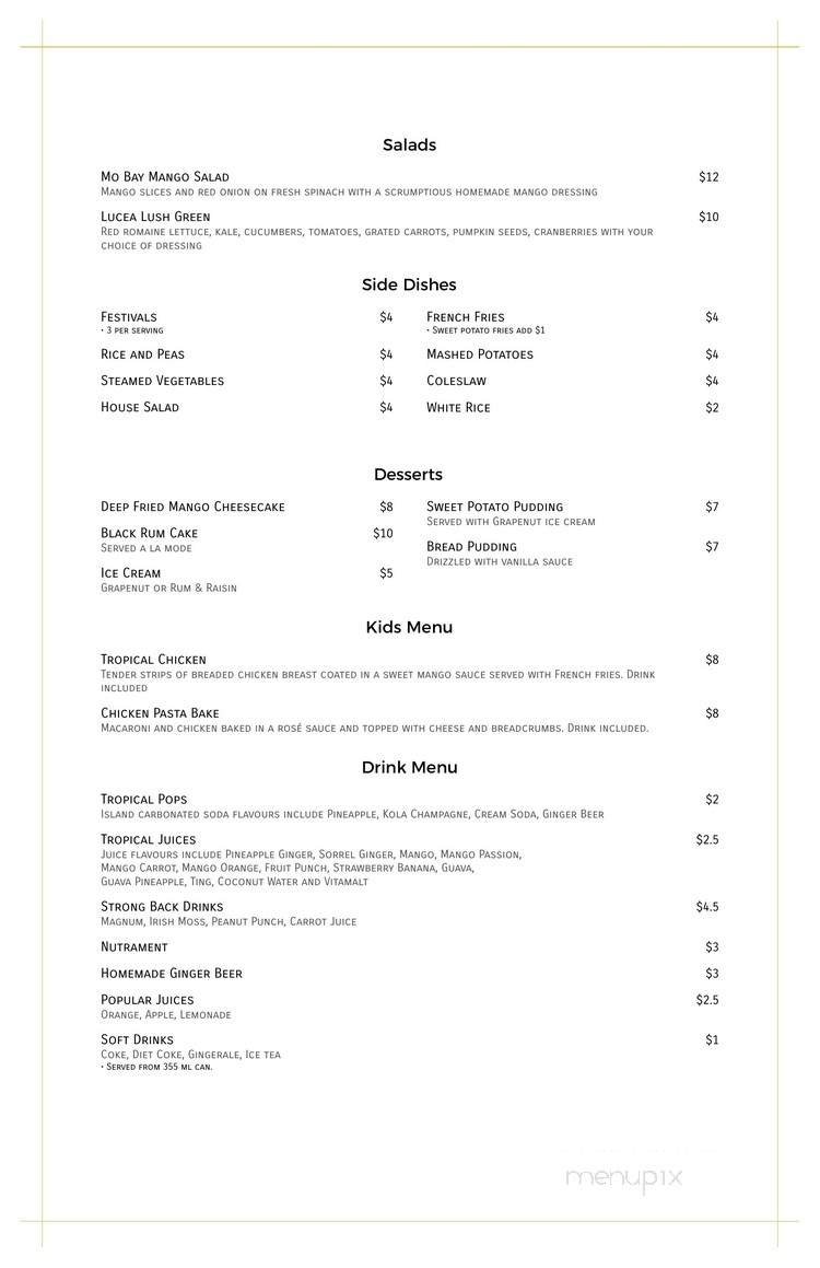 Menu page 1