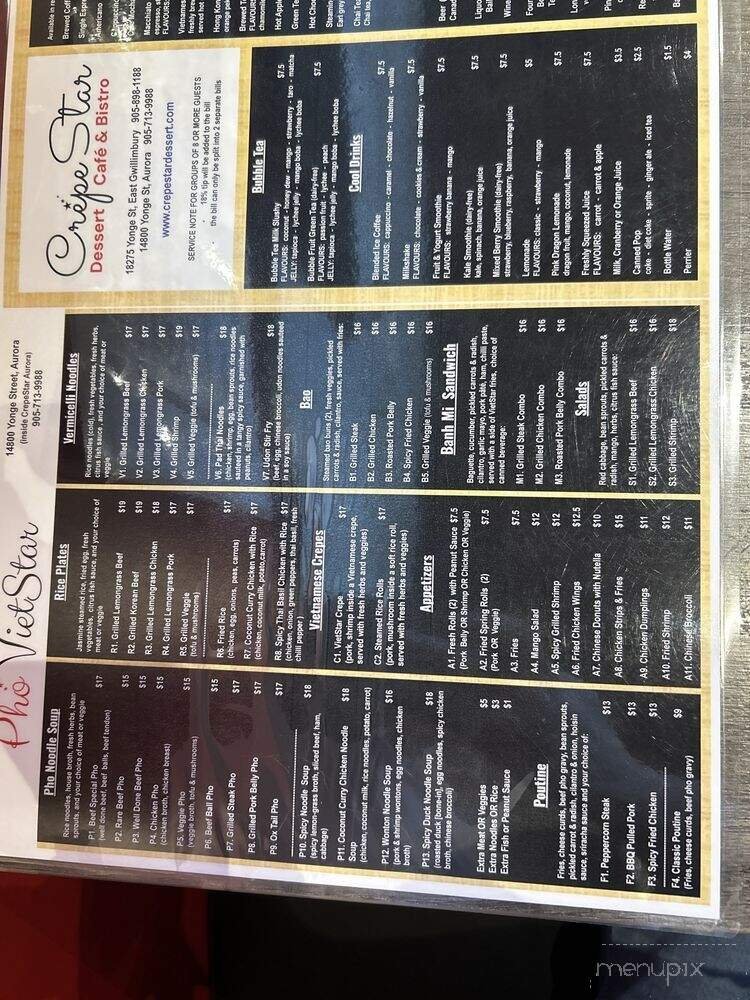 Menu page 1