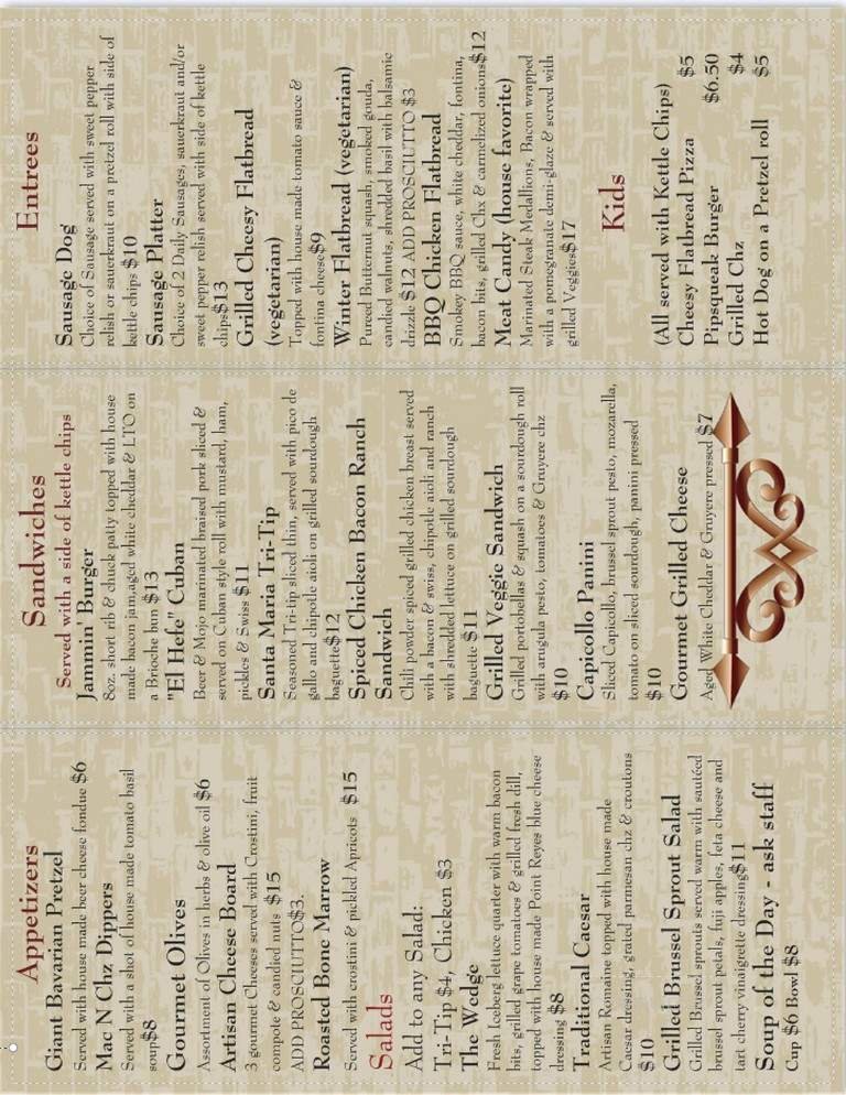Menu page 1