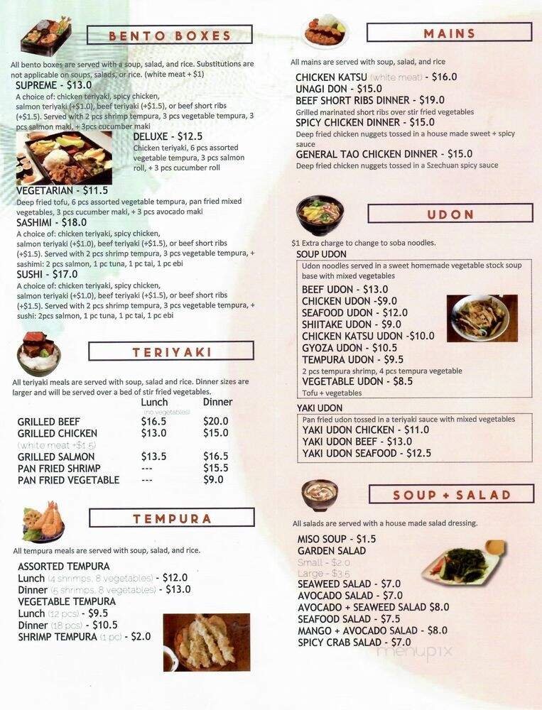 Menu page 1