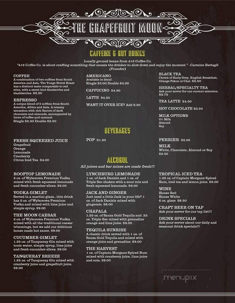 Menu page 1