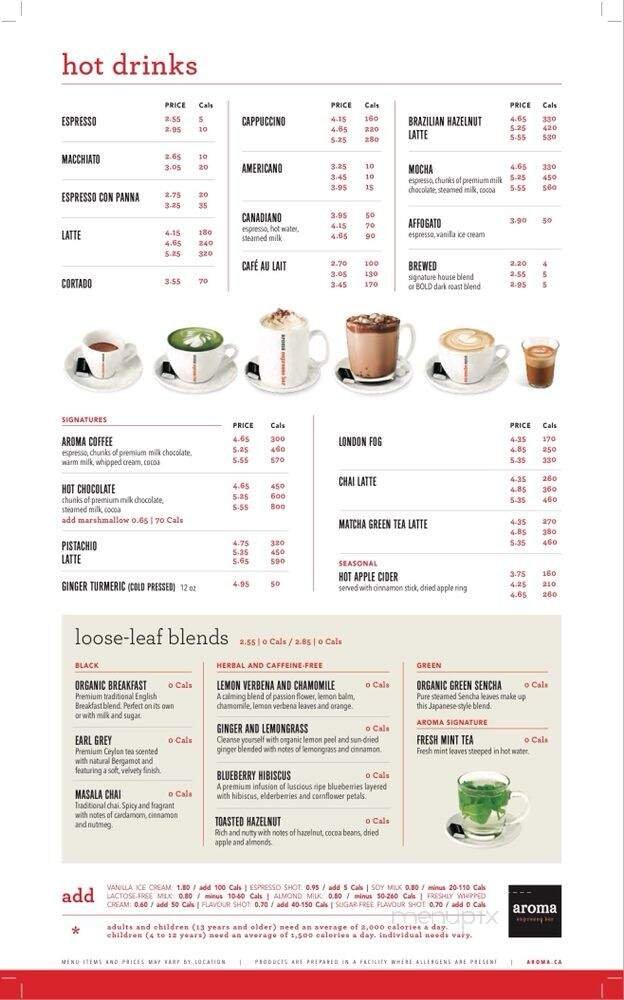 Menu page 1