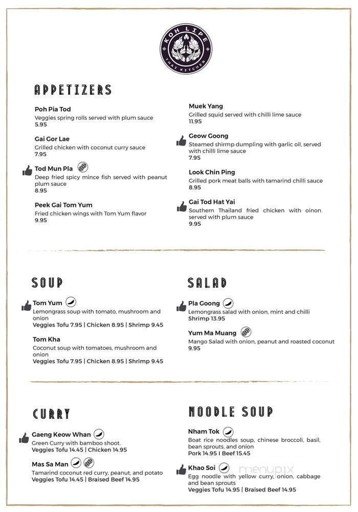 Menu page 1