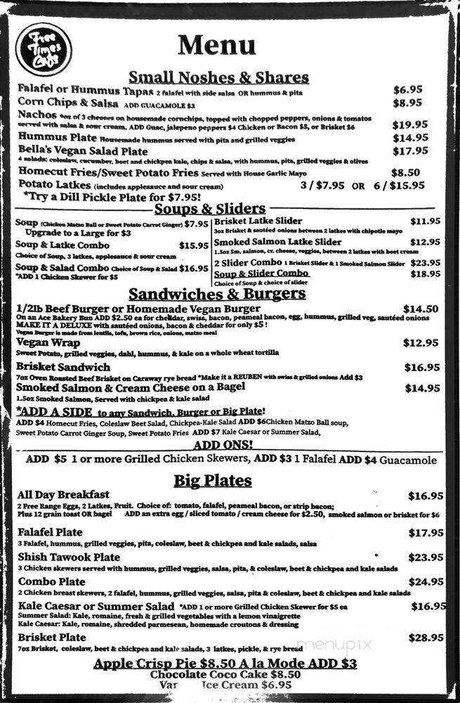 Menu page 1