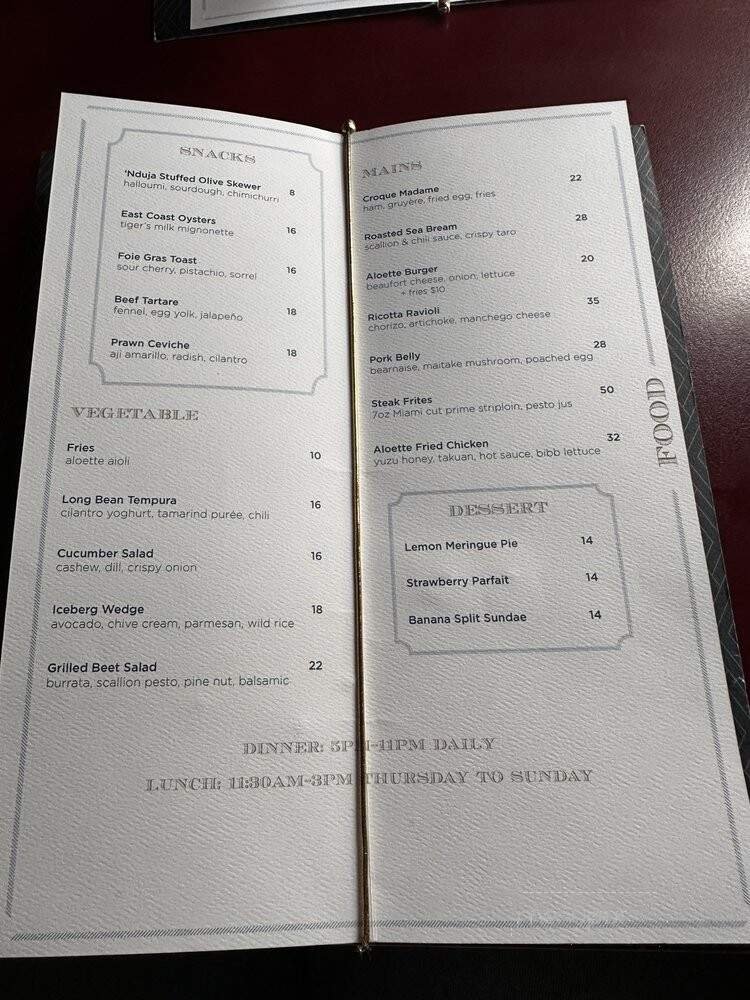 Menu page 1