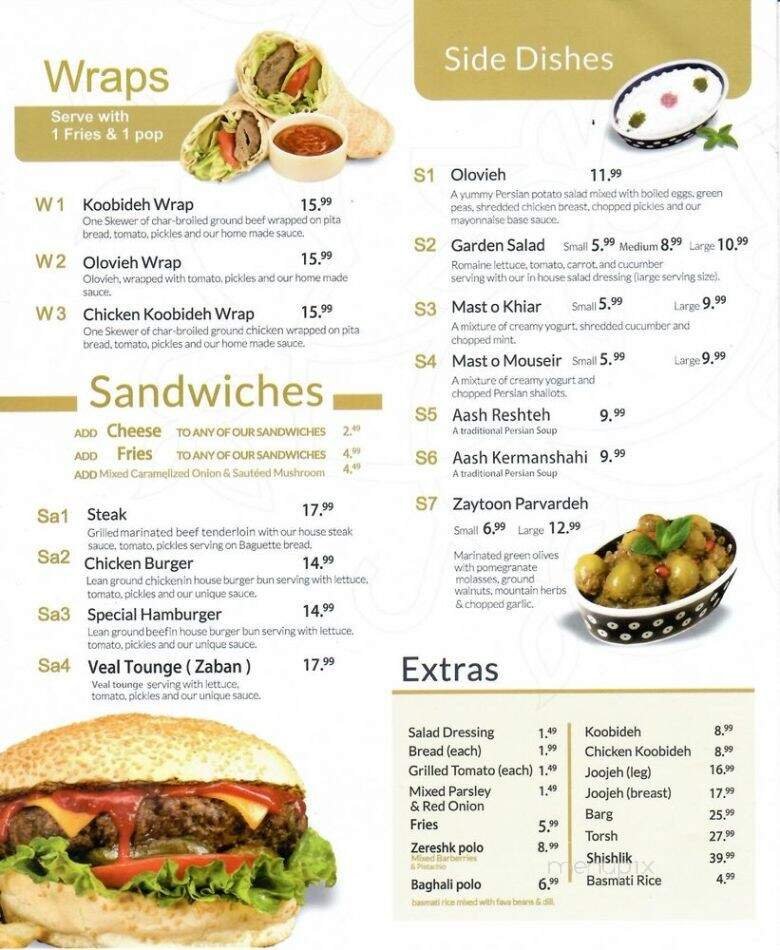 Menu page 1