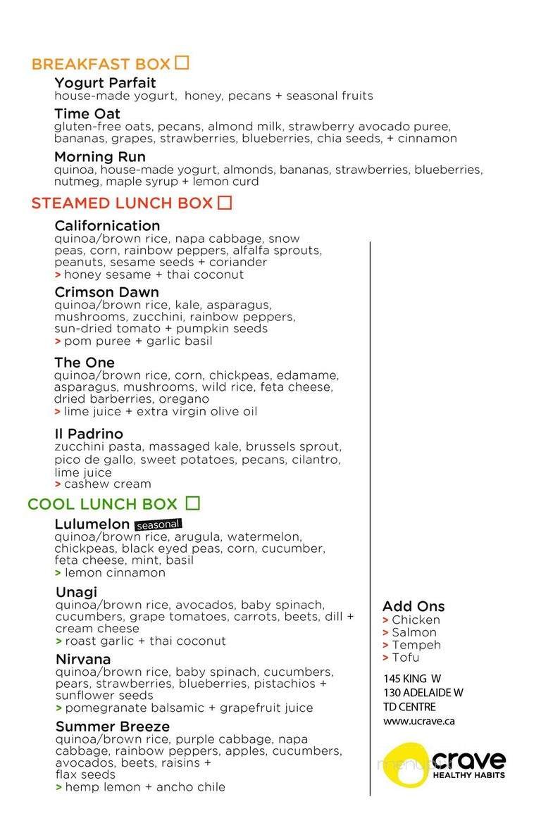 Menu page 1