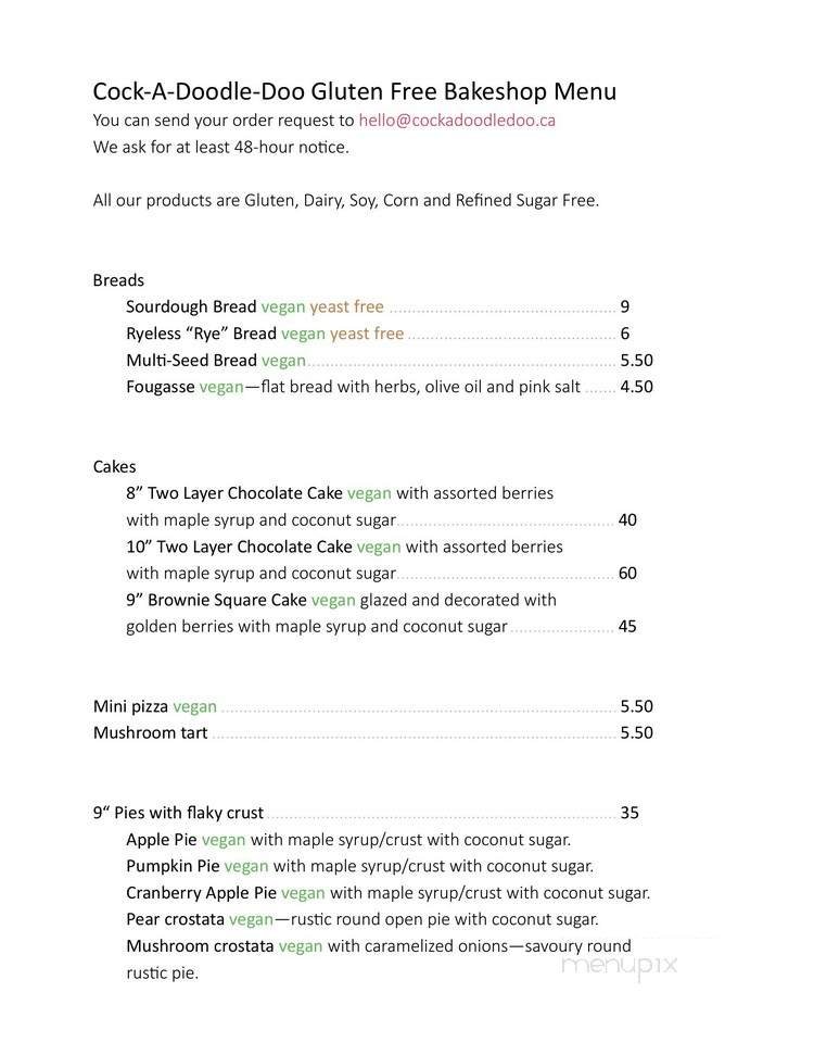 Menu page 1