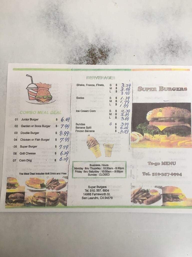 Menu page 1