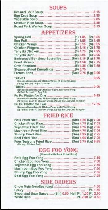 Menu page 2