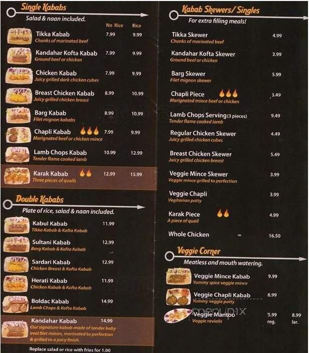 Menu page 1